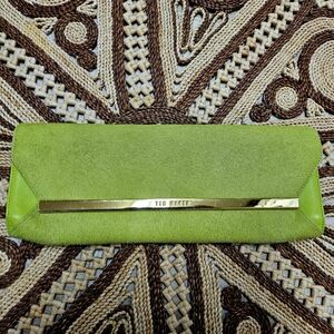 Ted Baker Lime Green Cow Hide Clutch